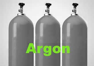 Argon gas of the highest purity